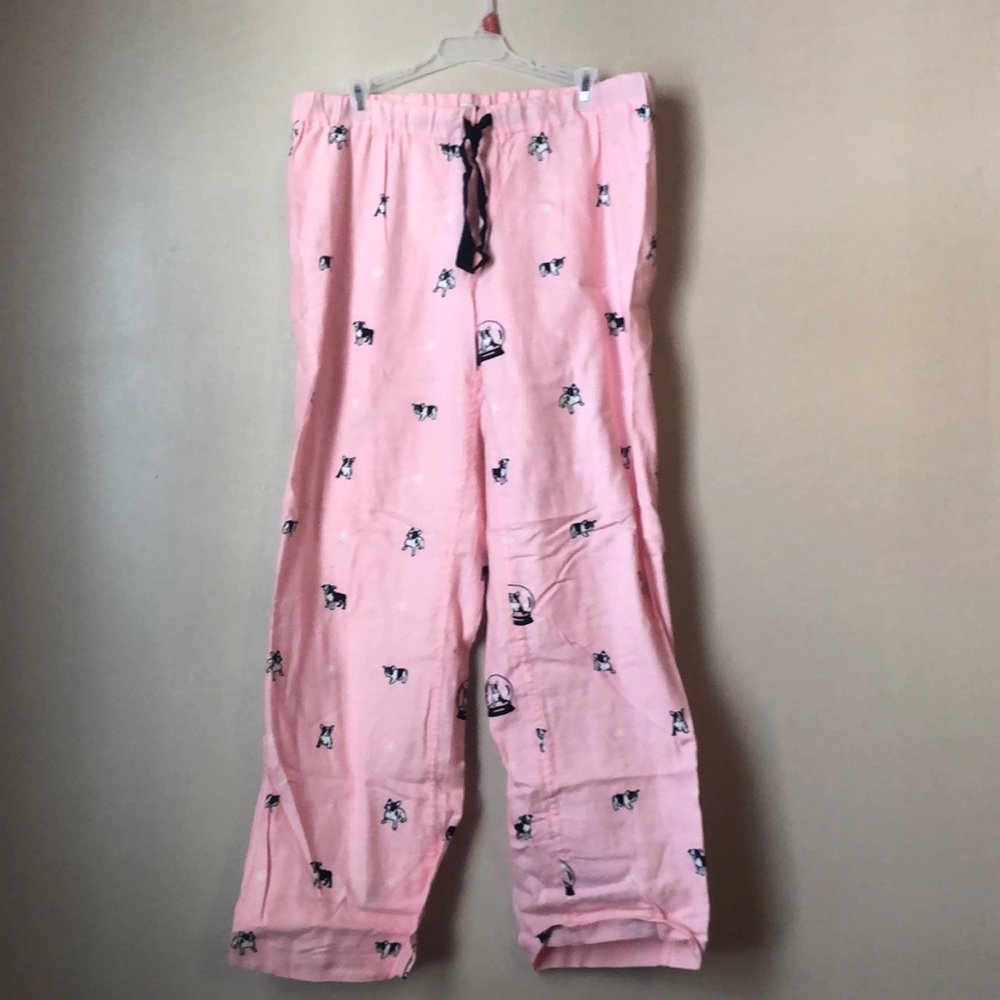 J.Crew, Medium, Light pink flannel puppy pants.